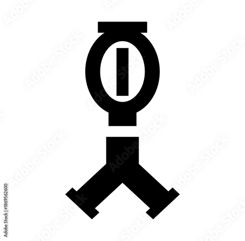 Fire Sprinkler Black Icon, Vector Illustration, Isolate On White Background Label.EPS10