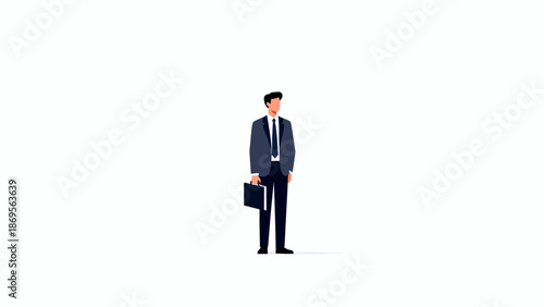 Businessman holding briefcase