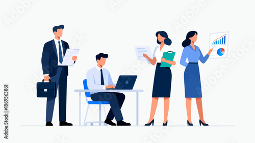 Business team in office setting