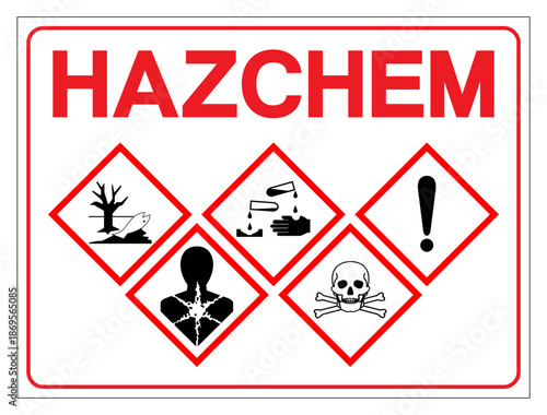 Hazard Chemical Symbol Sign, Vector Illustration, Isolate On White Background, Label. EPS10