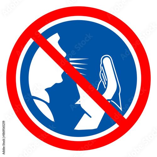 Use A Tissue Cover Your Mouth And Nose Symbol Sign ,Vector Illustration, Isolate On White Background Label. EPS10