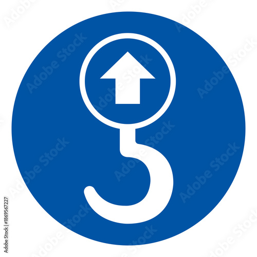 Lift Point Left Symbol Sign,Vector Illustration, Isolated On White Background Label.EPS10