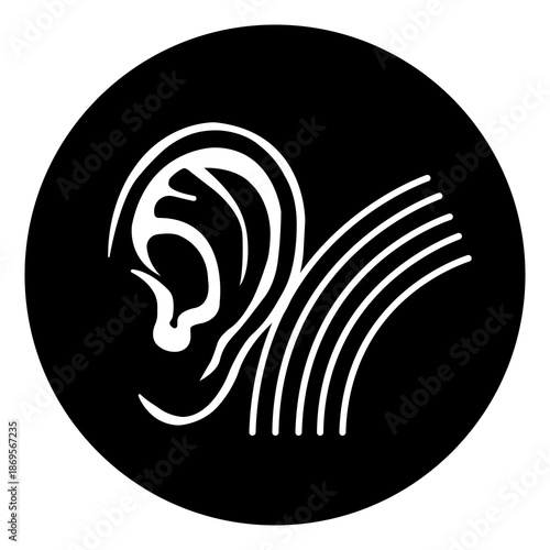 High Noise Area Symbol Sign,Vector Illustration, Isolated On White Background Label.EPS10