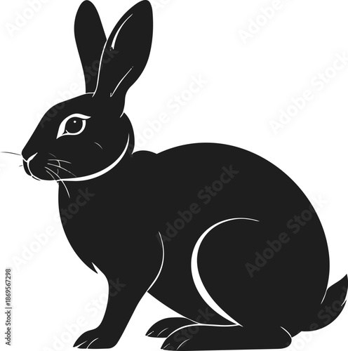 Rabbit Silhouette Vector Illustration