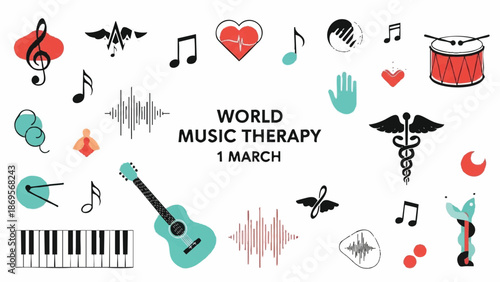 World Music Therapy Celebration on March 1st with Diverse Symbols.