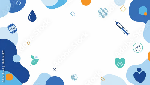 Medical syringe and blood glucose meter for diabetes care.