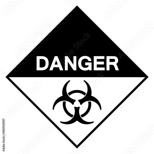 Danger Infection Hazard Label Symbol Sign ,Vector Illustration, Isolate On White Background Label.EPS10