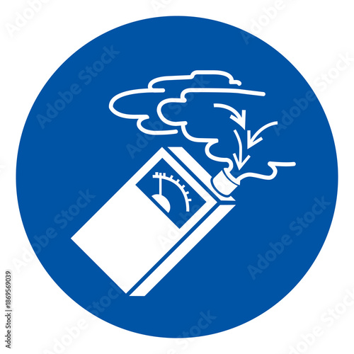 Use Gas Detector Symbol Sign, Vector Illustration, Isolated On White Background Label. EPS10