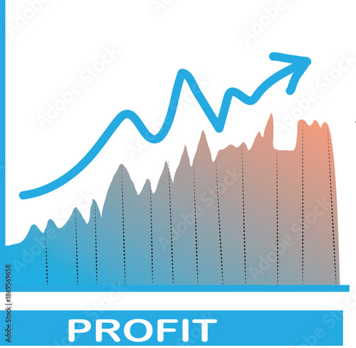 vector illustration of spreadsheet data and charts