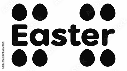 Easter eggs in a decorative pattern