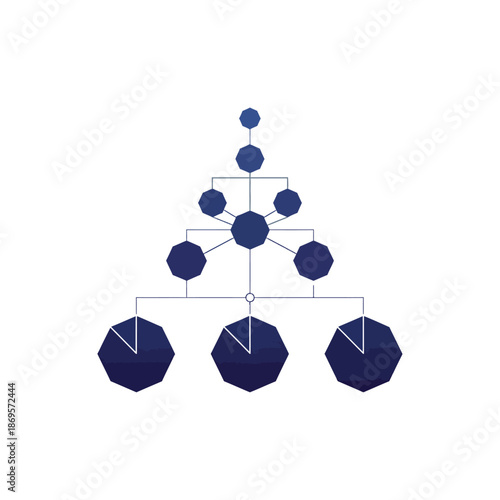 The diagram shows a hierarchical network structure with interconnected nodes and lines on a white background.
