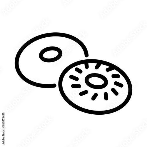 Doughnut outline icon. Donut line illustration.