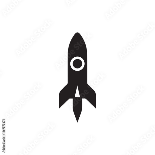 Rocket icon vector design symbol of innovation and technology.