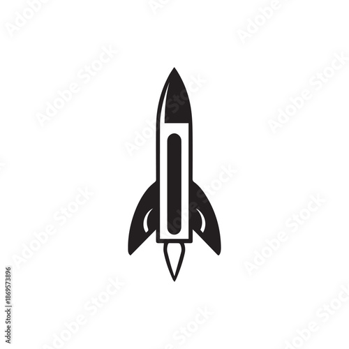 Rocket icon vector design symbol of innovation and technology.