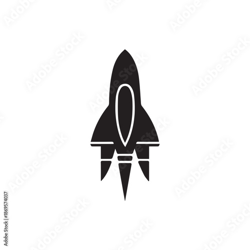 Rocket icon vector design symbol of innovation and technology.