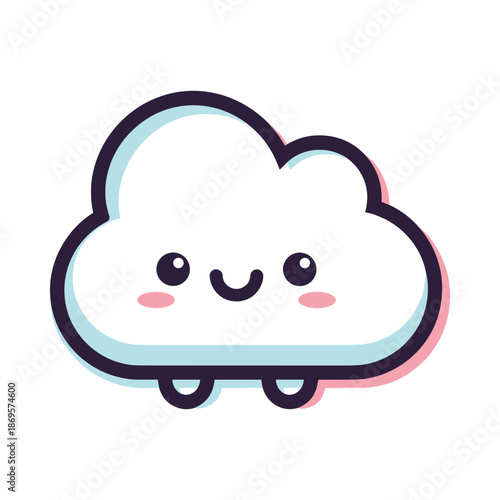 Cute Cartoon Cloud Character Illustration