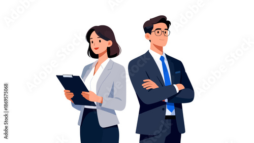 Business professionals in formal attire