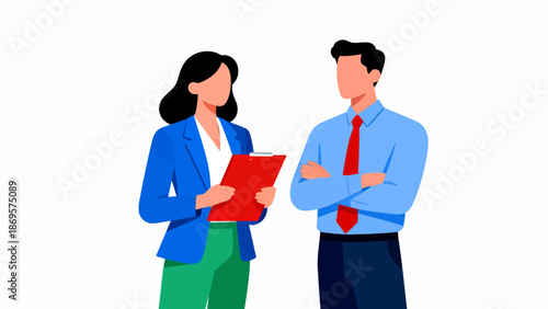 Business meeting between two colleagues