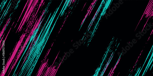 Car sticker wrap banner abstract sporty lines pink blue greenish grunge color combination brush storm thunder modern pattern racing motorsport. eps10.