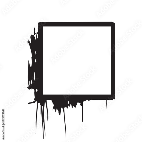 Frame isolated on white background. Vector illustration.
