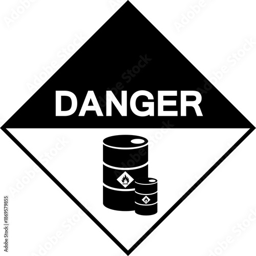 Danger Flammable Storage Area Symbol Sign, Vector Illustration, Isolate On White Background Label.EPS10