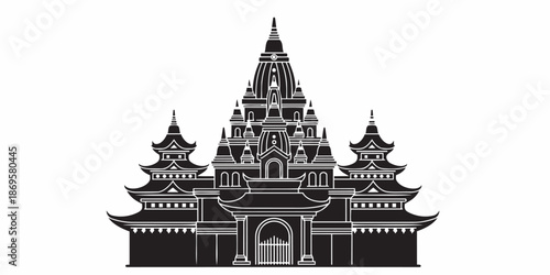 vector illustration of a castle