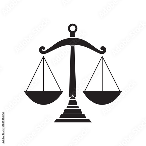 Scale icon. Law and justice theme. Isolated design. Vector illustration.