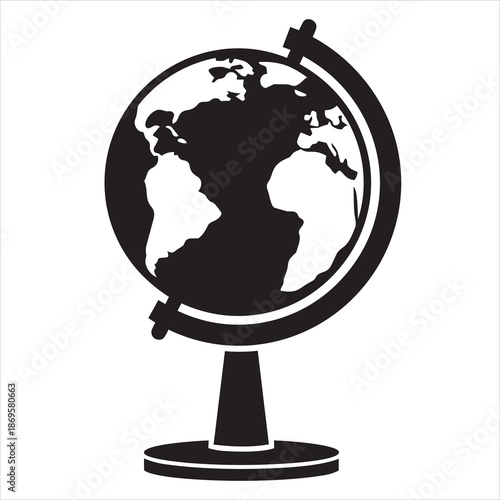 globe on white background