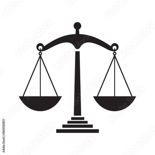 Scale icon. Law and justice theme. Isolated design. Vector illustration.