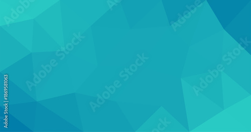 Cerulean Turquois Low Polygon background Geometric background in Origami style with Triangular design for Texture Element