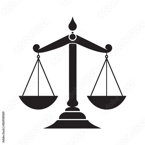 Scale icon. Law and justice theme. Isolated design. Vector illustration.