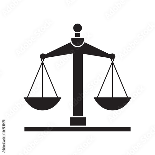 Scale icon. Law and justice theme. Isolated design. Vector illustration.
