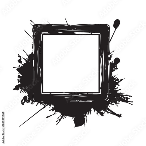 Frame isolated on white background. Vector illustration.