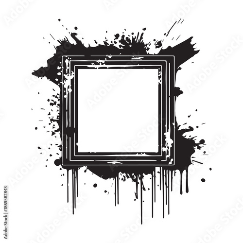 Frame isolated on white background. Vector illustration.