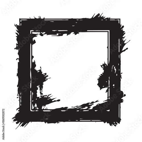 Frame isolated on white background. Vector illustration.
