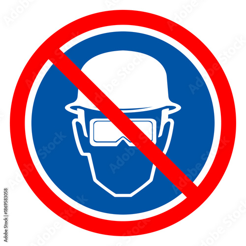 Wear Head Protection Symbol Sign,Vector Illustration, Isolated On White Background Label. EPS10