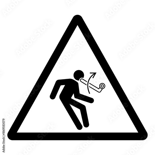 Object Bumps Of Face Hazard Symbol Sign ,Vector Illustration, Isolate On White Background Label.EPS10