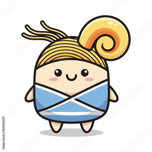 Cartoon Spartan Warrior Illustration