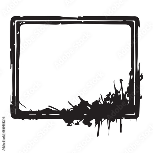 Frame isolated on white background. Vector illustration.