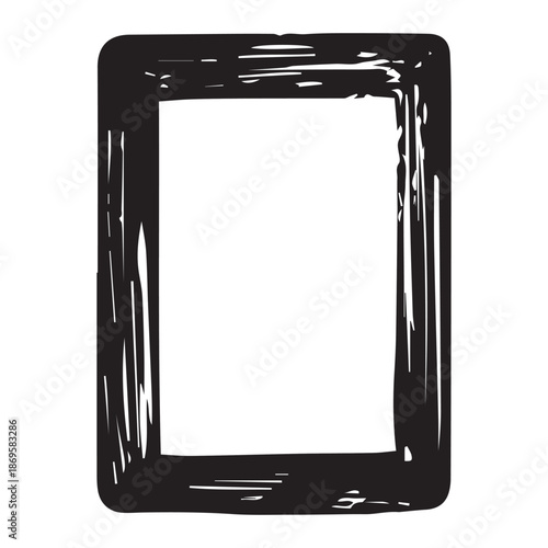 Frame isolated on white background. Vector illustration.