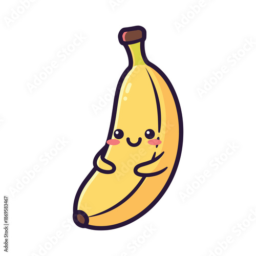 Adorable Cartoon Banana Character Illustration