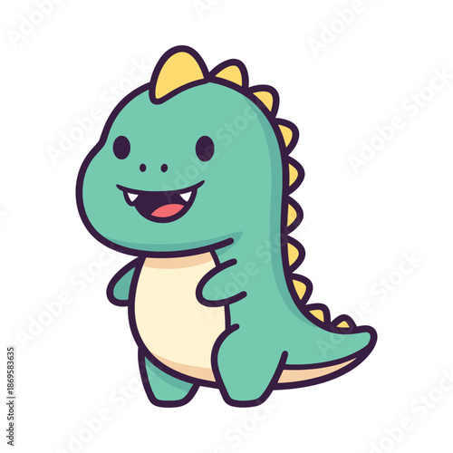 Cartoon Dinosaur Vector Illustration