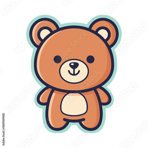 Adorable Cartoon Teddy Bear Illustration