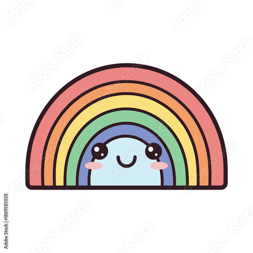 Cute Cartoon Rainbow Character Illustration