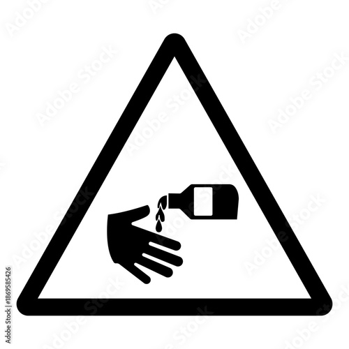 Hand Crush Hazard Symbol Sign ,Vector Illustration, Isolate On White Background Label.EPS10