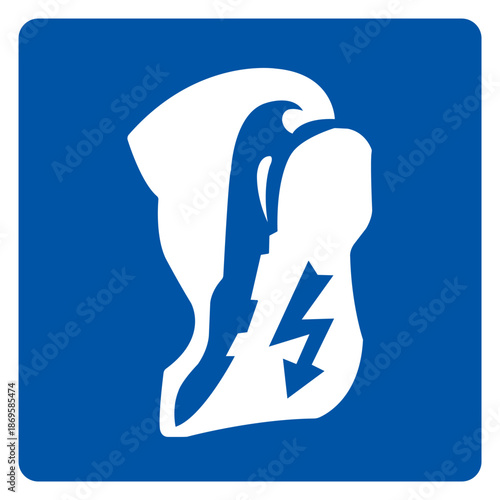 Wear Antistatic Shoes Symbol Sign, Vector Illustration, Isolate On White Background Label. EPS10