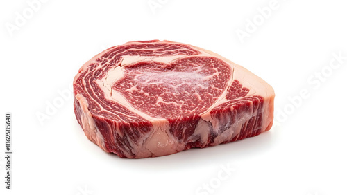 Raw beef steak, ribeye cut, marbling, fresh meat, butcher shop, culinary ingredient