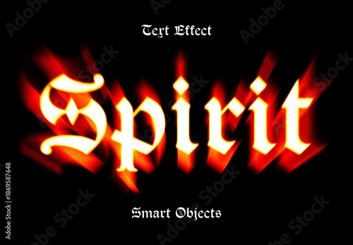 Flame Text Effect Mockup