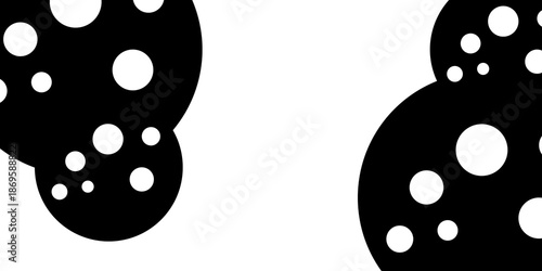 Illustration in the style of geometric-circle patterns with black white for online work and presentations