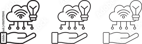  Solution multiple style icons set. Flat vector illustration set